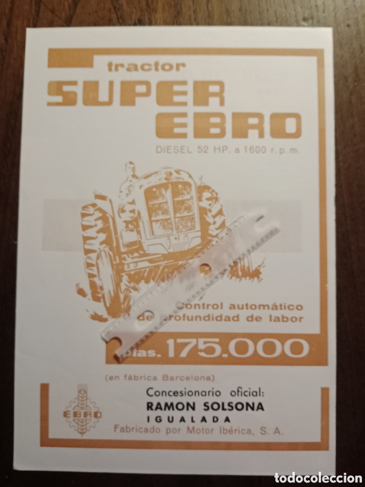 Outros artigos de papel: Publicidad tractor Ebro super de 1964