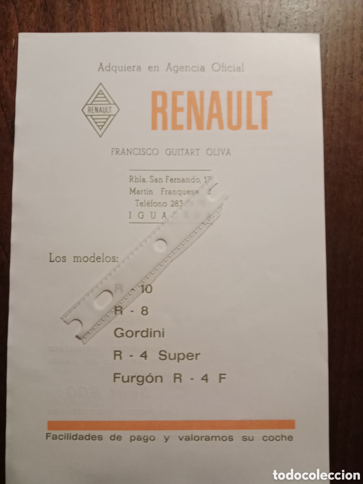 Otros Art&iacute;culos de Coleccionismo en Papel: Publicidad autom&oacute;vil Renault de 1967