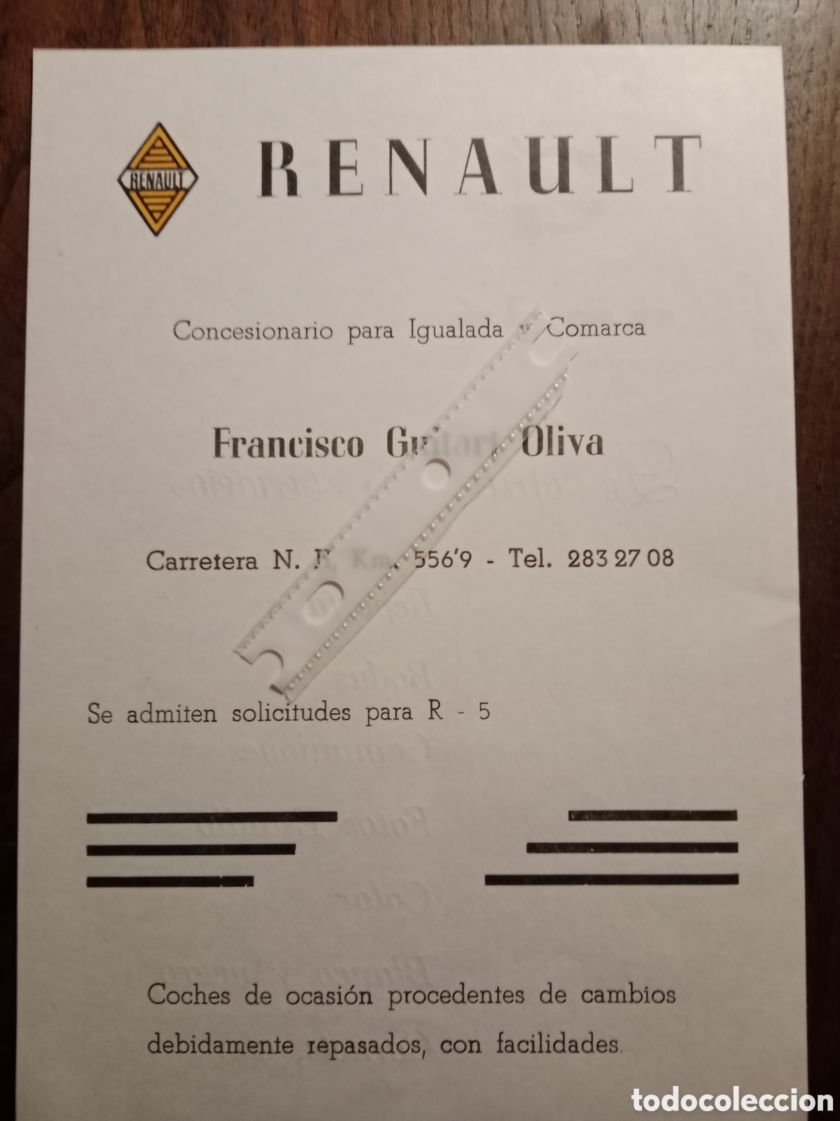 Otros Art&iacute;culos de Coleccionismo en Papel: Publicidad autom&oacute;vil Renault de 1972