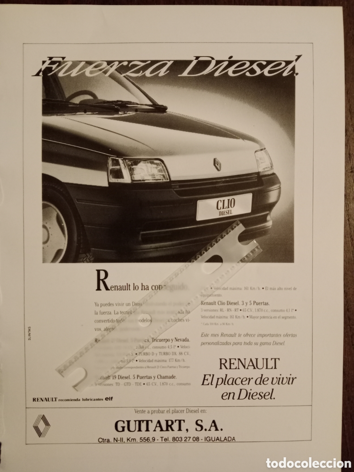 Otros Art&iacute;culos de Coleccionismo en Papel: Publicidad autom&oacute;vil Renault Clio de 1991