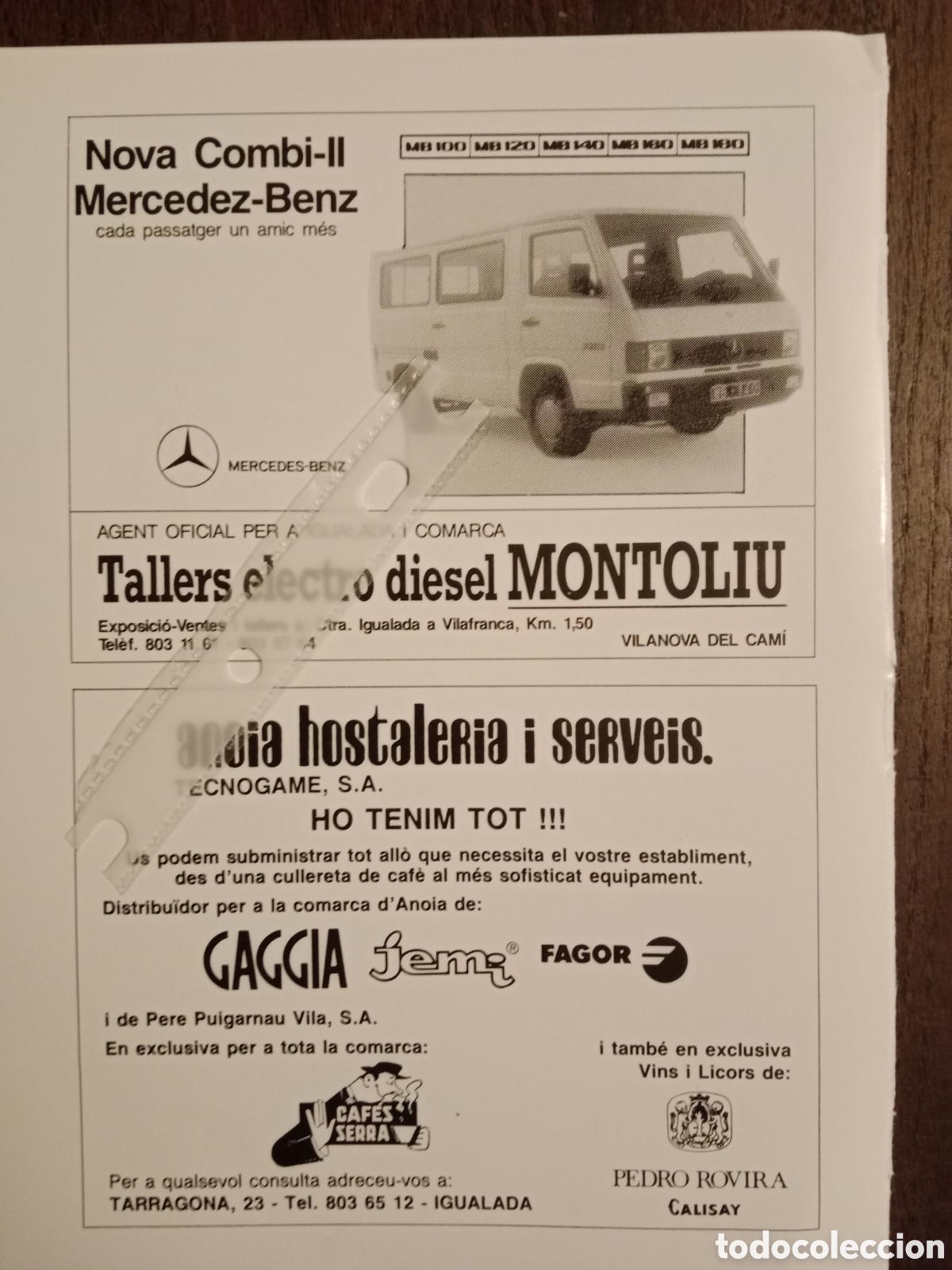Paper Collecting Others: Publicidad furgoneta mercedes Benz de 1988
