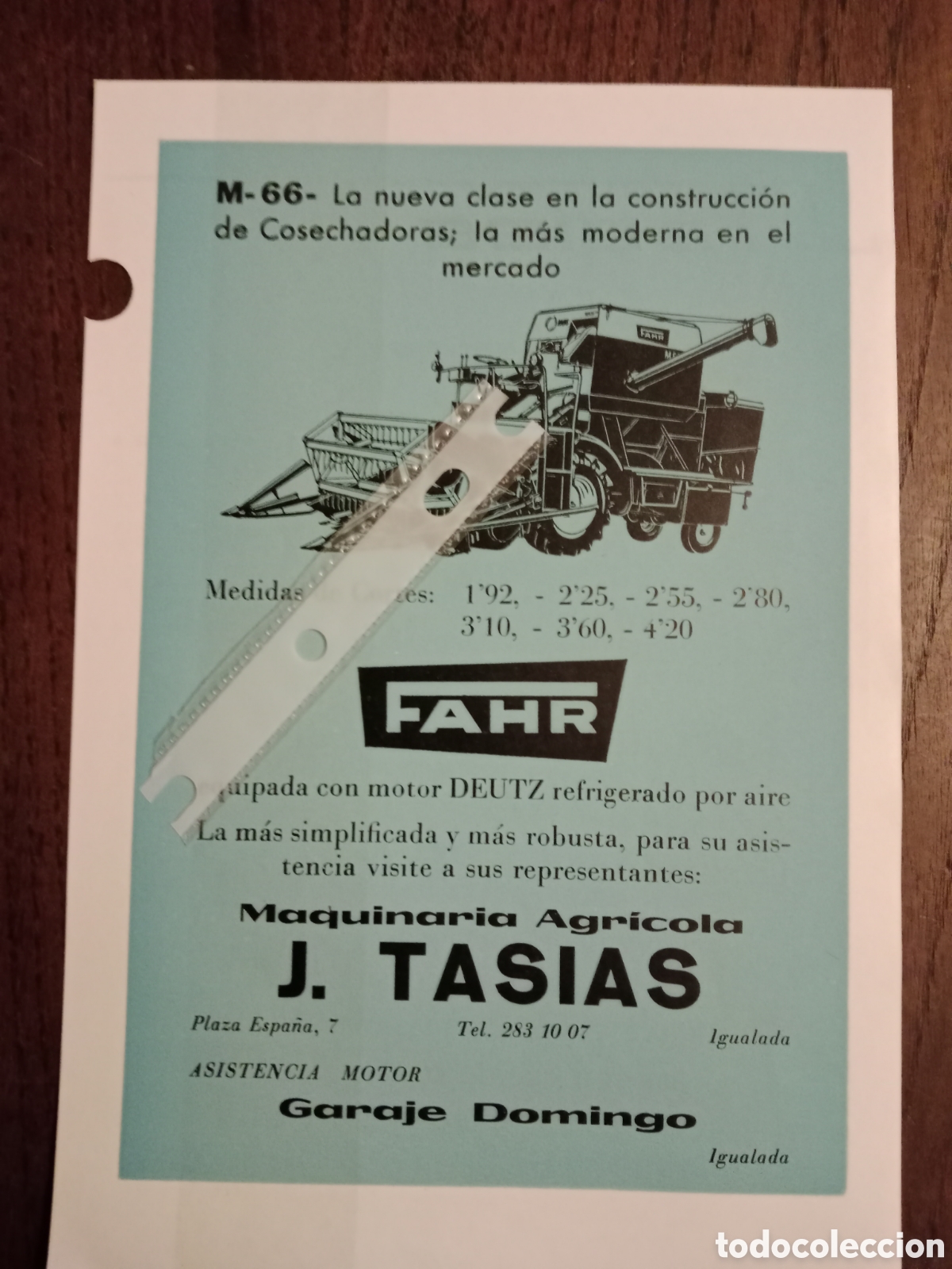 Paper Collecting Others: Publicidad cosechadora Fahr de 1966