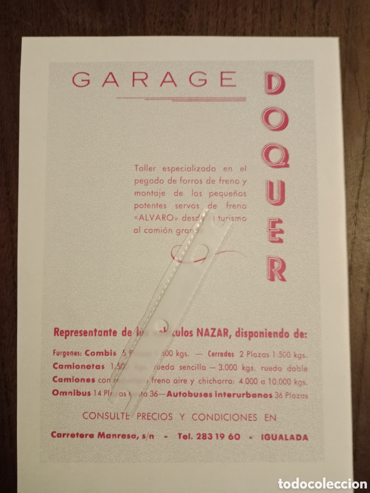 Paper Collecting Others: Publicidad cami&oacute;n nazar de 1965