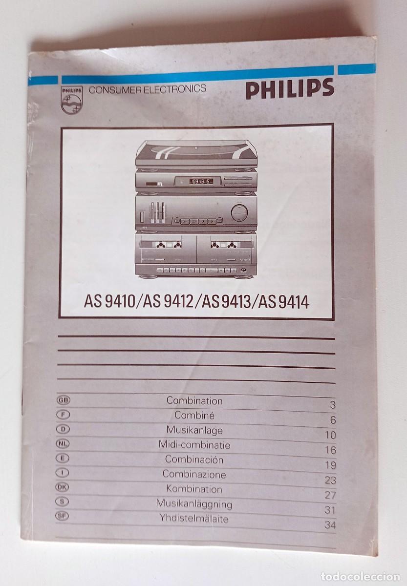Otros art&iacute;culos de coleccionismo en papel: MANUAL DE INSTRUCIONES ANTIGUA CADENA MUSICAL PHILIPS