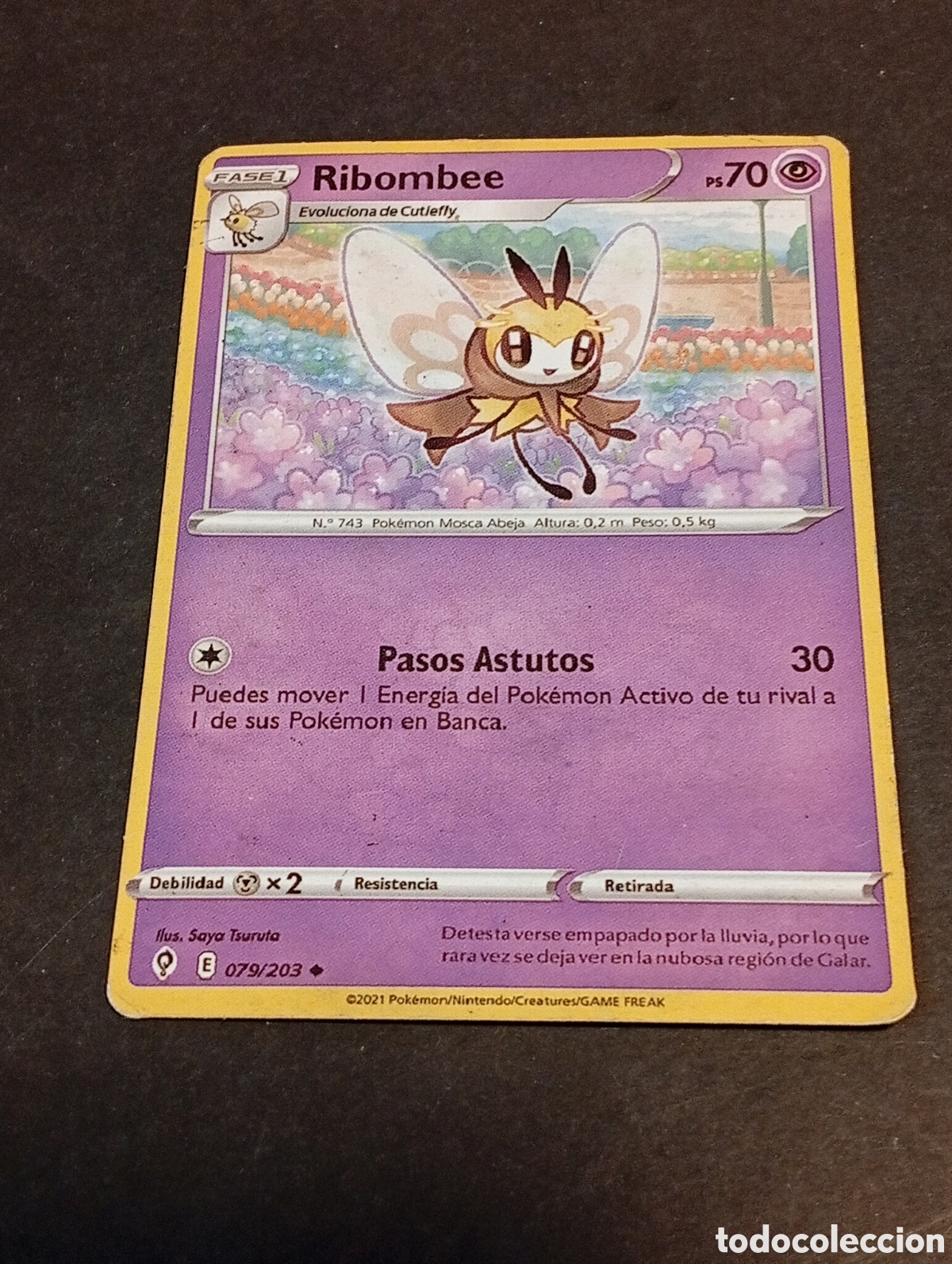 Otros art&iacute;culos de coleccionismo en papel: Carta POKEMON Ribombee