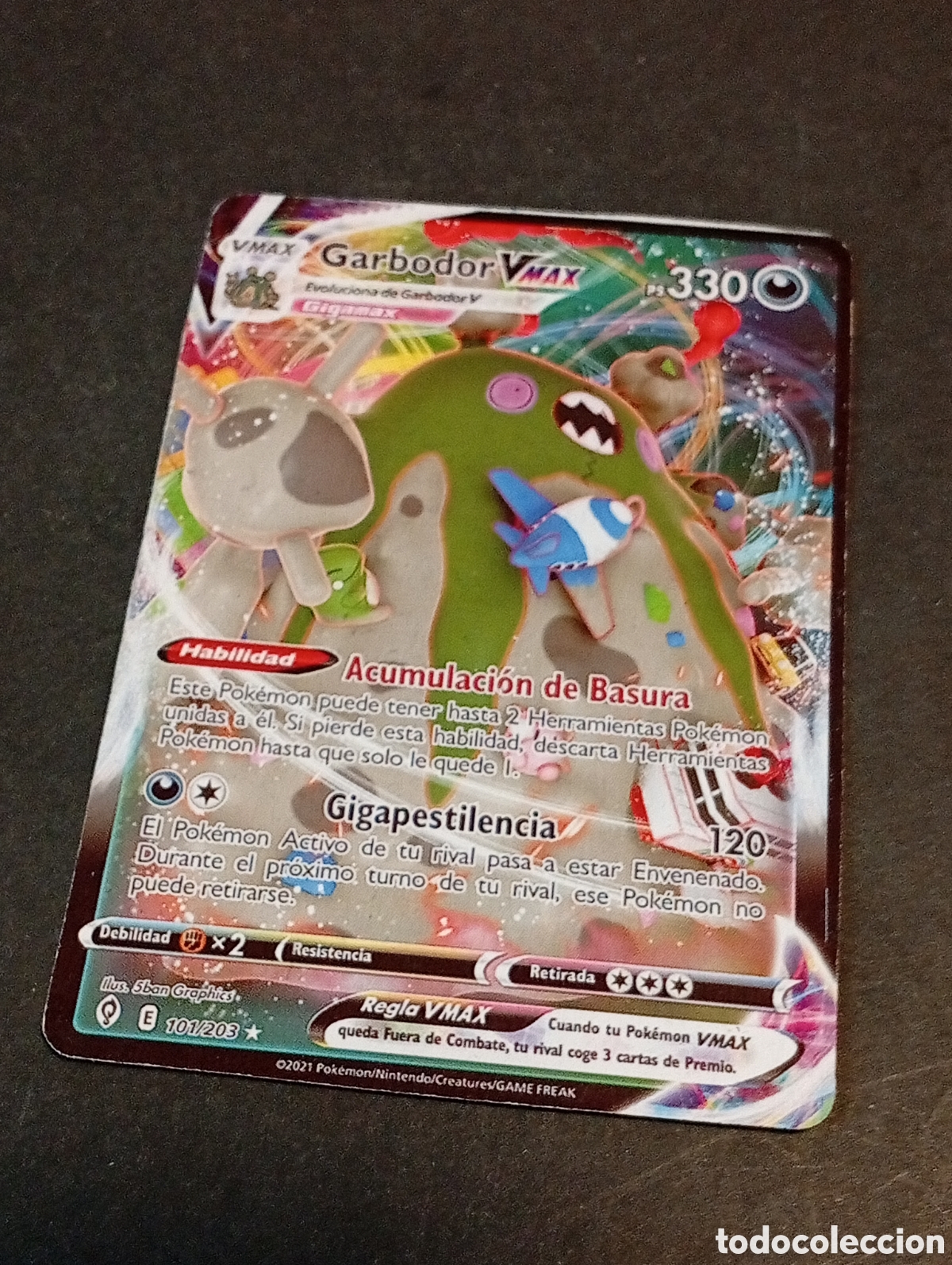 Otros art&iacute;culos de coleccionismo en papel: Carta POKEMON Garbodor