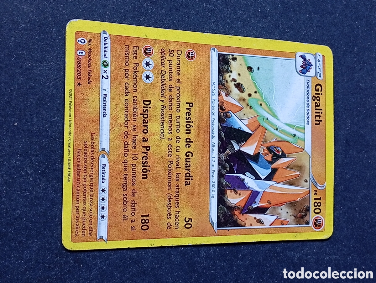 Otros art&iacute;culos de coleccionismo en papel: Carta POKEMON Gigalith