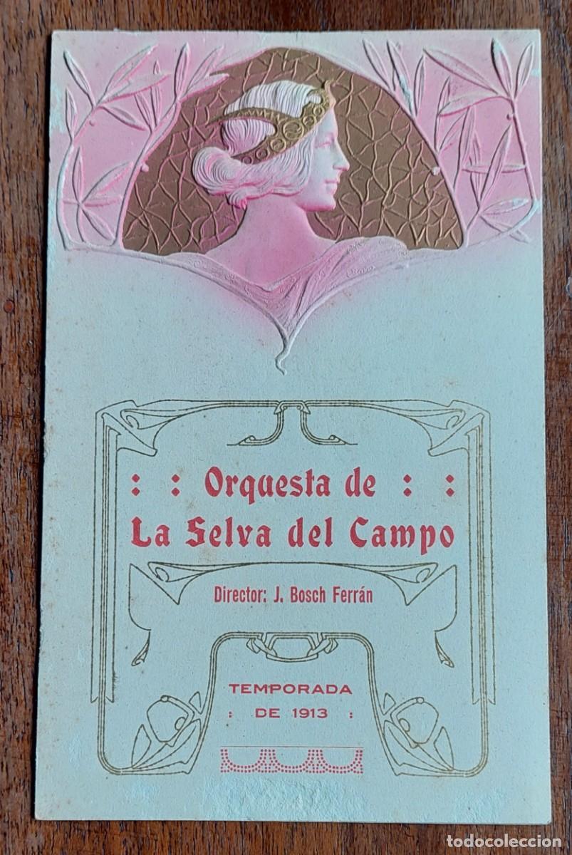 Otros Art&iacute;culos de Coleccionismo en Papel: SELVA DEL CAMP TARRAGONA ORQUESTA DE LA SELVA DEL CAMPO. DIPTICO MODERNISTA 1913