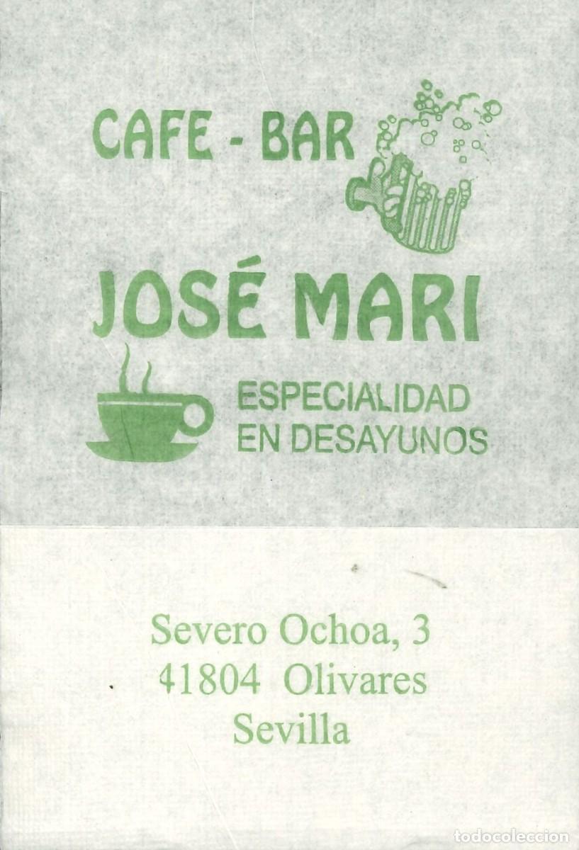 Otros Art&iacute;culos de Coleccionismo en Papel: SERVILLETA PAPEL - CAFE BAR JOSE MARI - OLIVARES (SEVILLA)