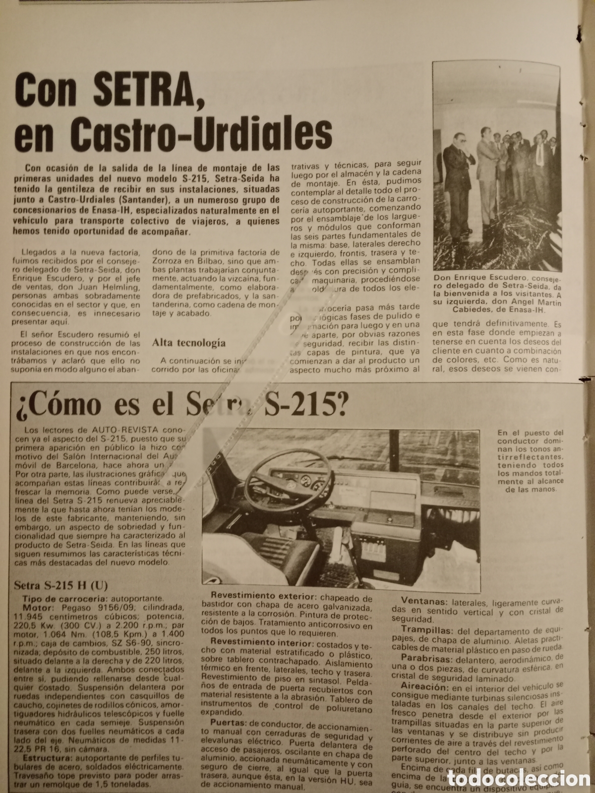 Paper Collecting Others: Reportaje autob&uacute;s carrocer&iacute;as setra seida de 1982