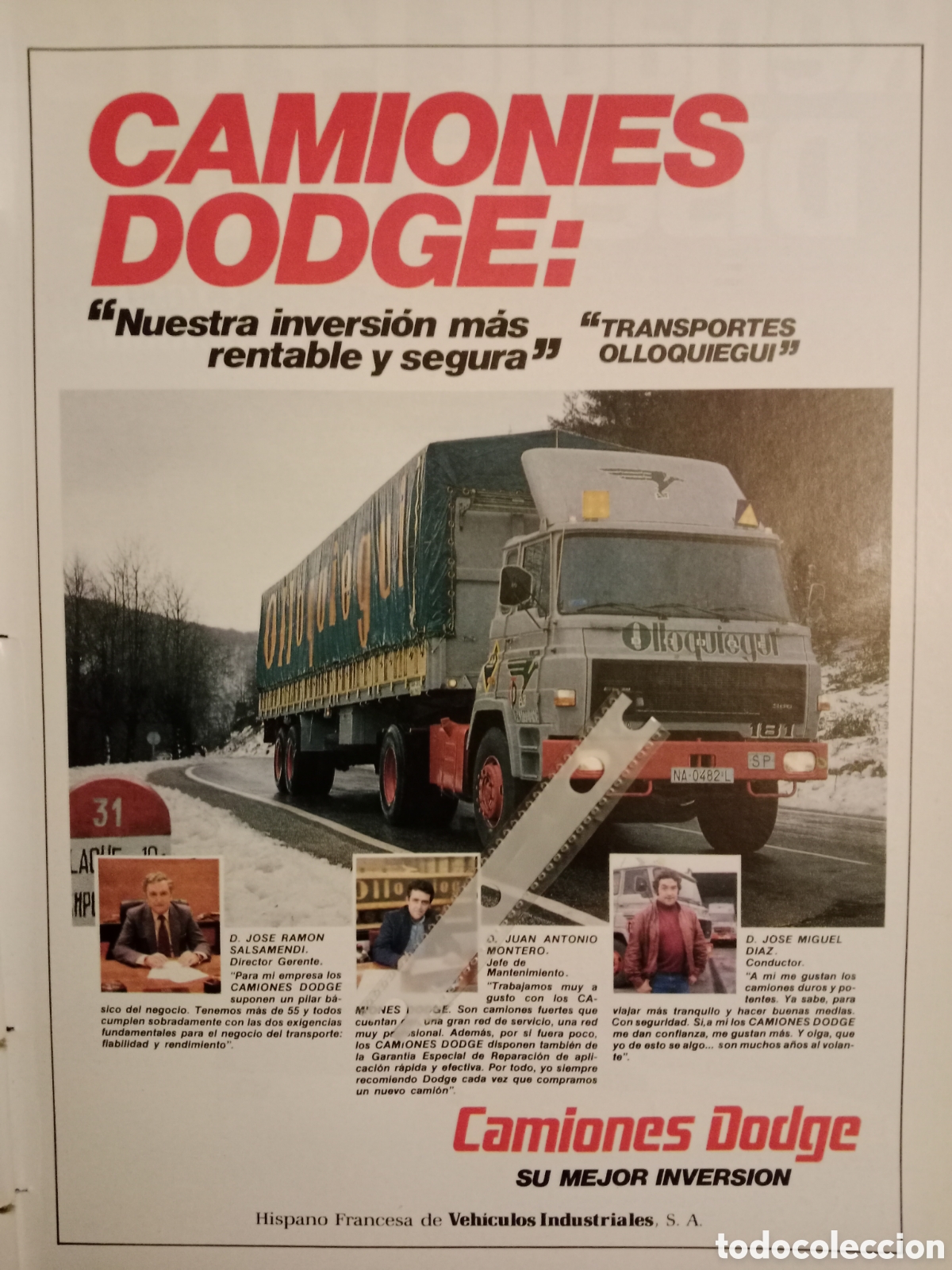 Paper Collecting Others: Publicidad cami&oacute;n Dodge de 1982