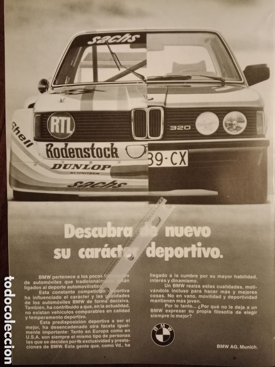 Otros Art&iacute;culos de Coleccionismo en Papel: Publicidad autom&oacute;vil BMW de 1982