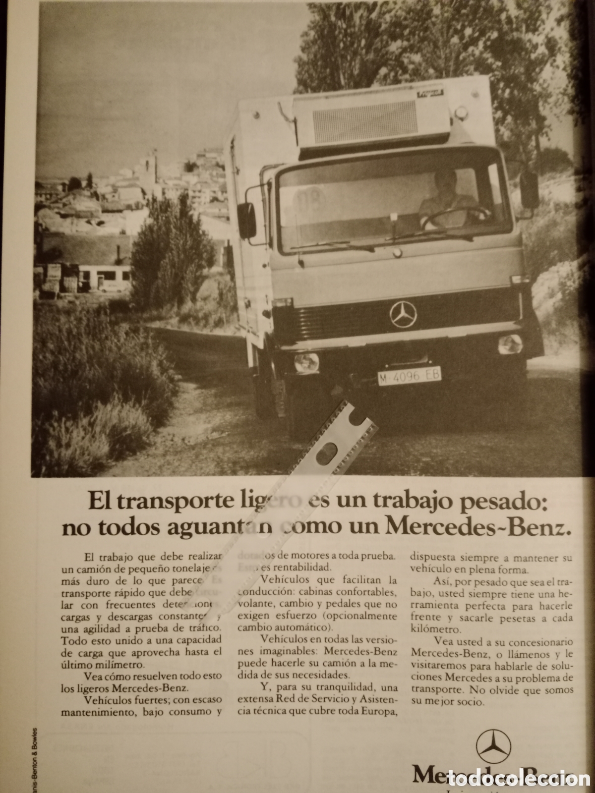 Paper Collecting Others: Publicidad cami&oacute;n mercedes Benz de 1982