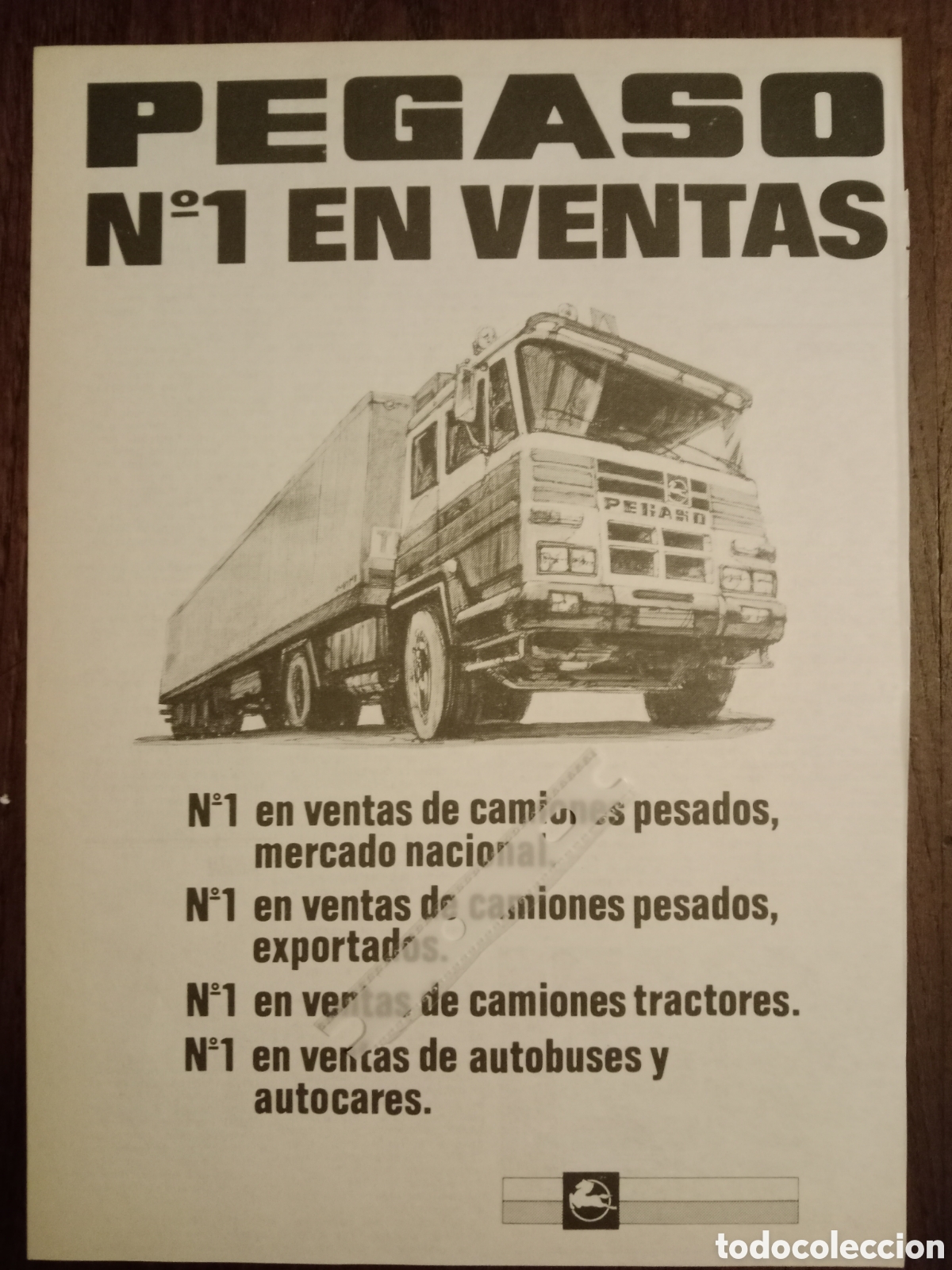 Paper Collecting Others: Publicidad cami&oacute;n Pegaso de 1982