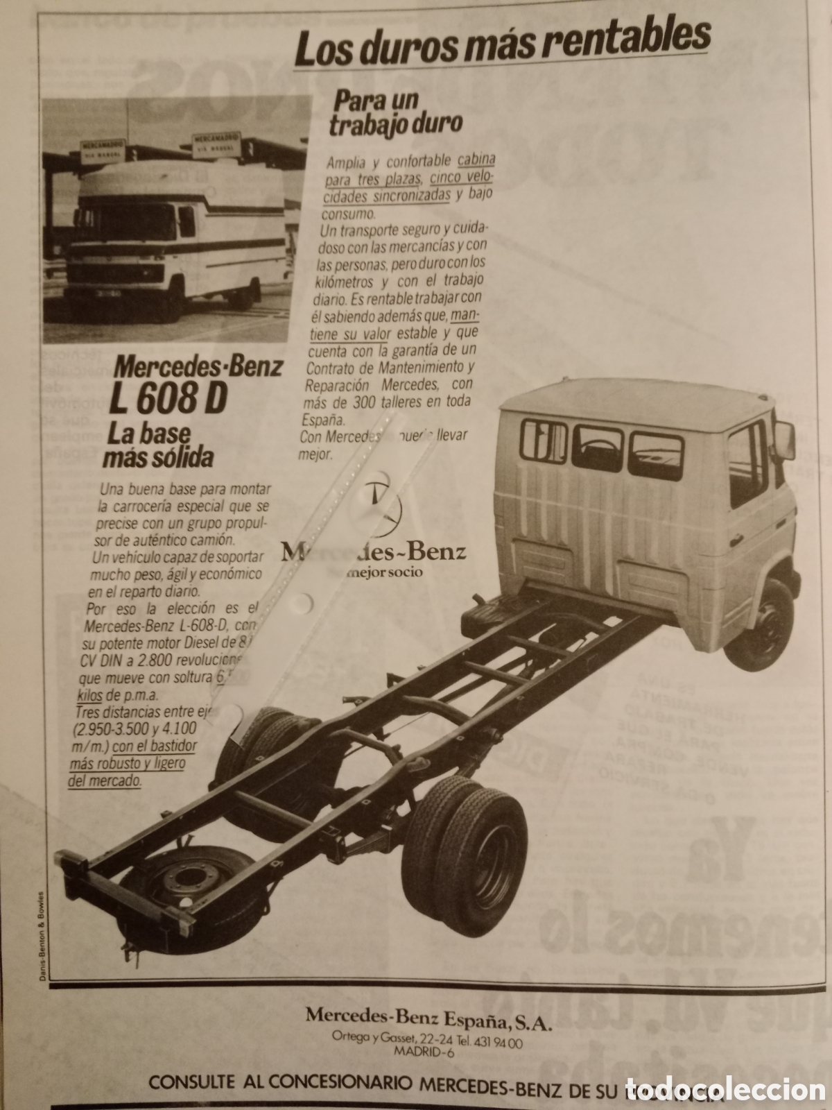 Paper Collecting Others: Publicidad furgoneta mercedes Benz de 1984
