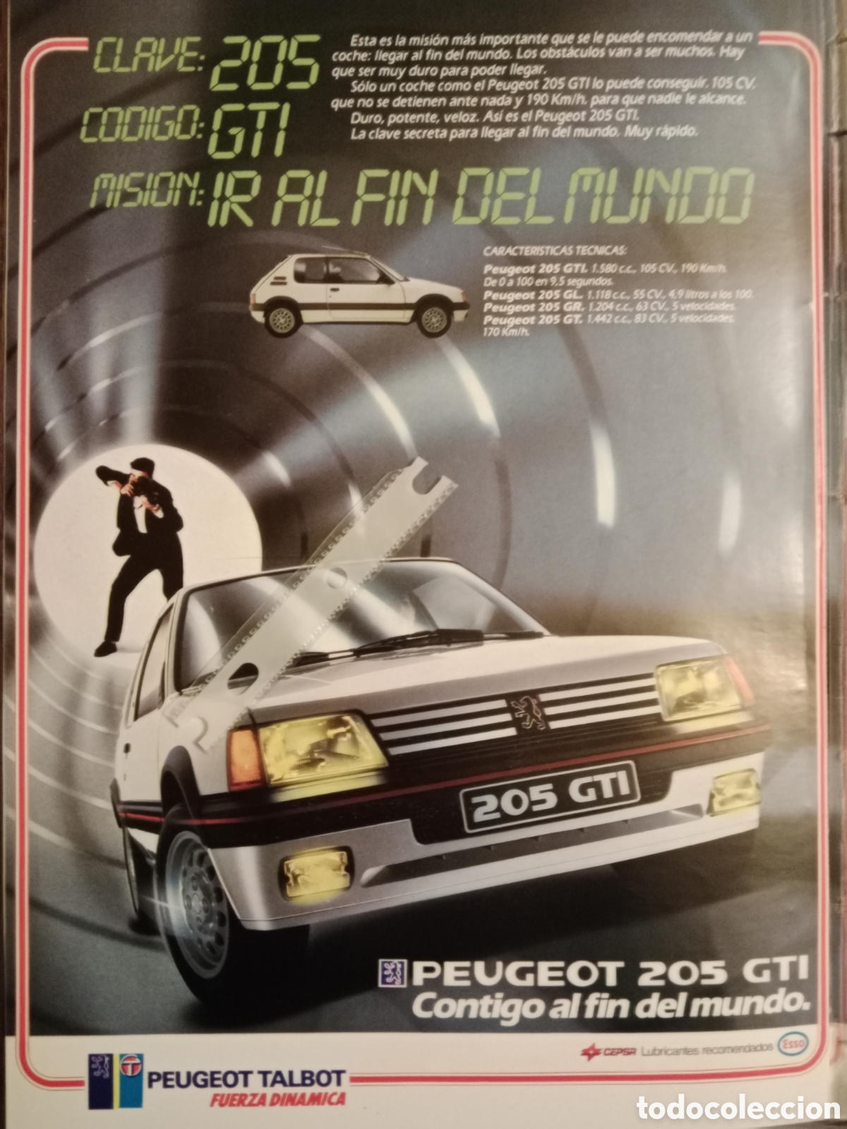 Paper Collecting Others: Publicidad autom&oacute;vil Peugeot 205 GTI de 1984