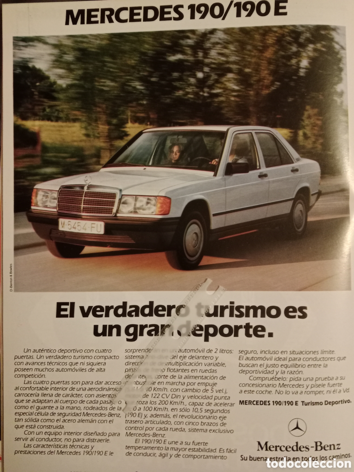 Paper Collecting Others: Publicidad autom&oacute;vil mercedes Benz de 1984