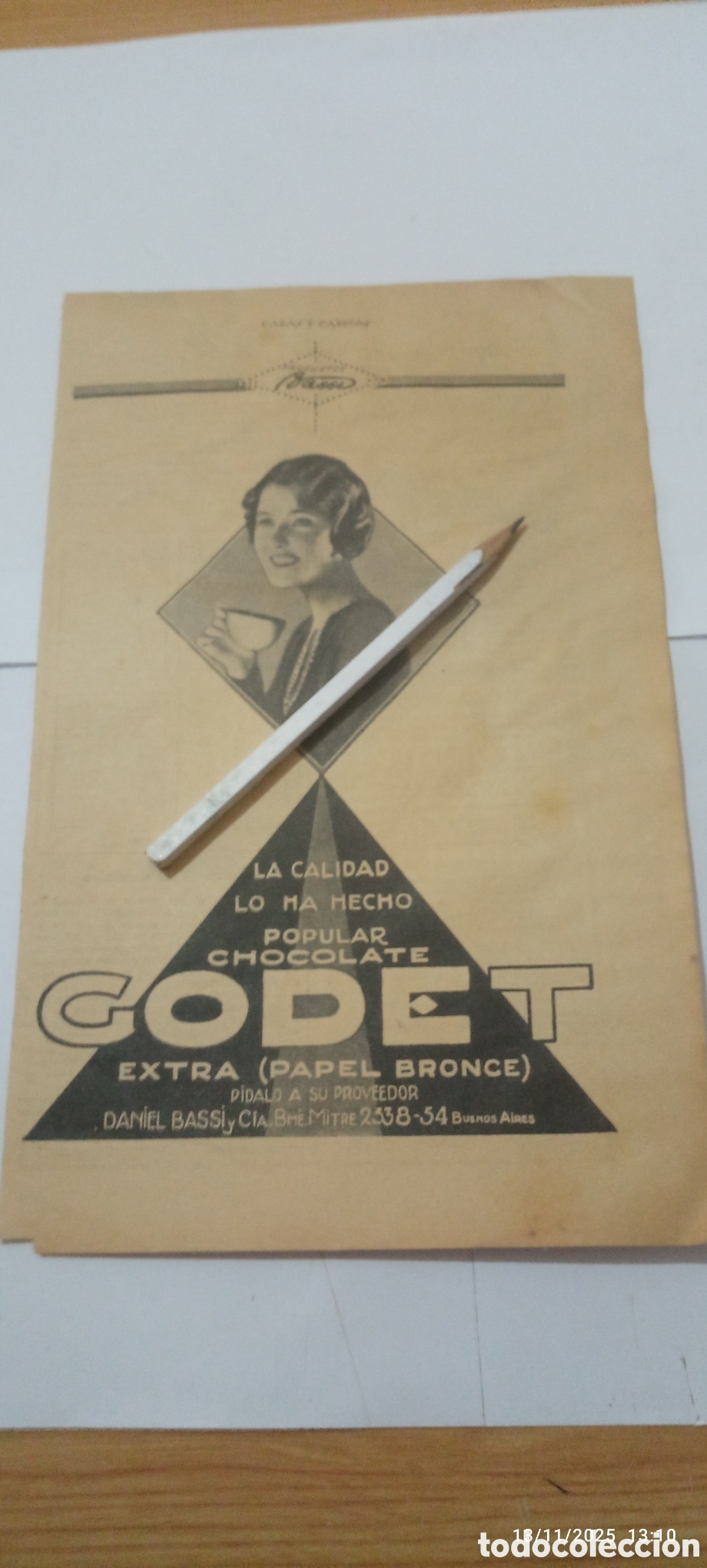 Sammelleidenschaft Andere Papierartikel: RECORTE A&Ntilde;OS 30 PUBLICIDAD CHOCOLATE CODET