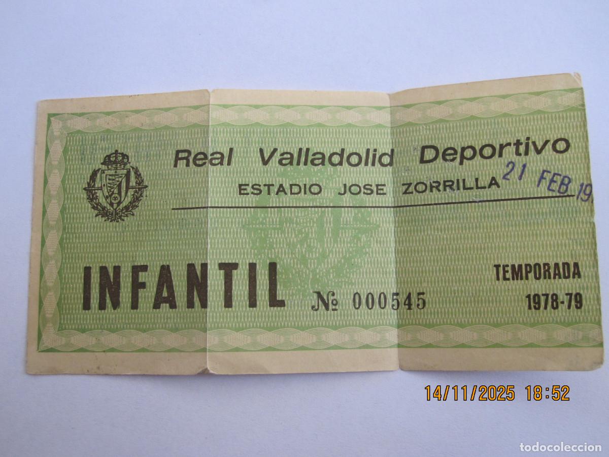 Otros art&iacute;culos de coleccionismo en papel: antigua entrada infantil de futbol campo jose zorrilla real valladold / deportivo temporada 1978 /