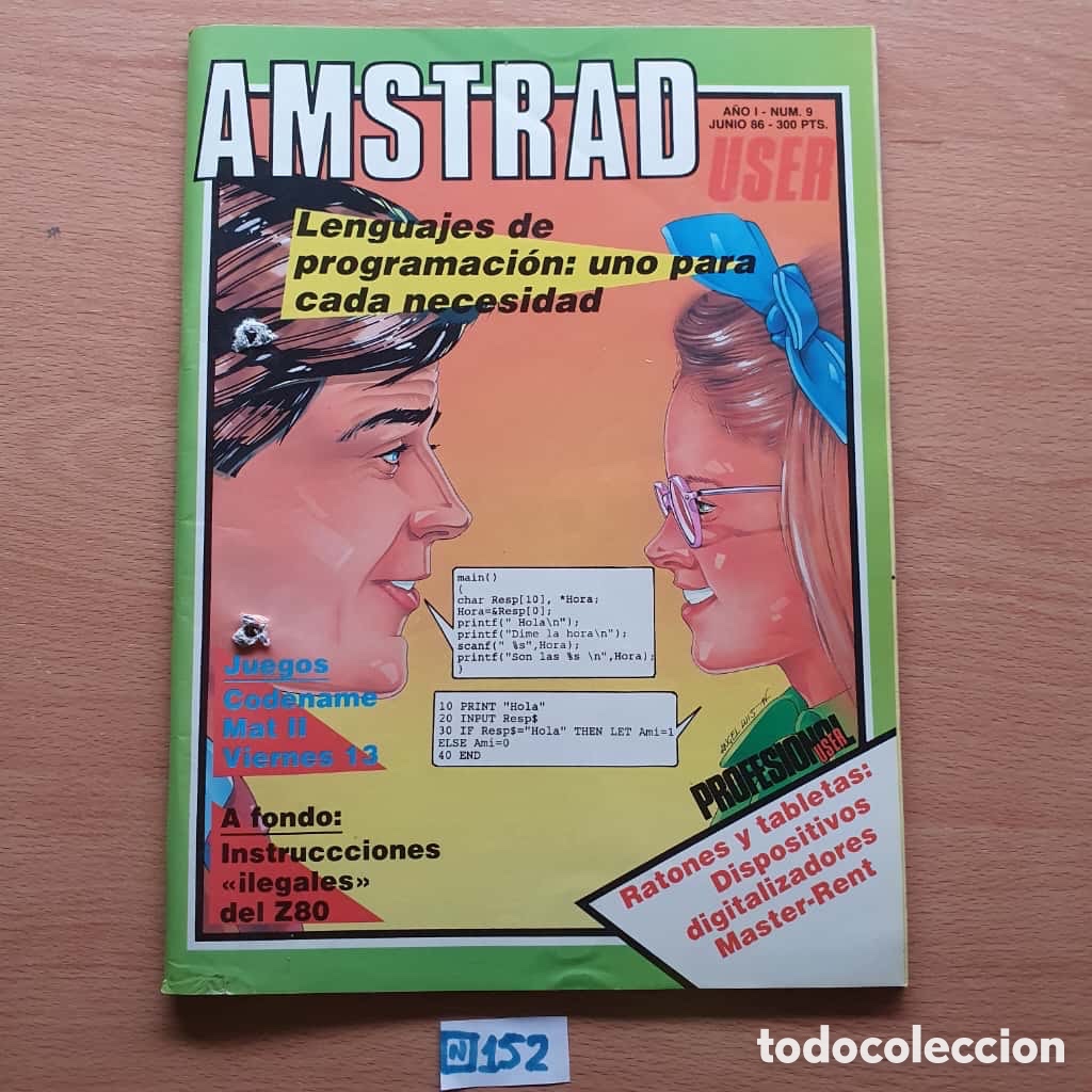 Otros art&iacute;culos de coleccionismo en papel: Revista Amstrad User - Inform&aacute;tica Vintage - Programar - Foto 1
