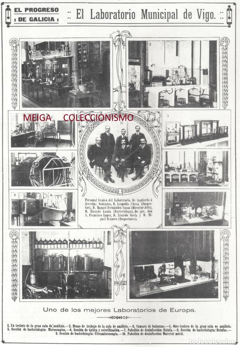 Paper Collecting Others: �Q668 - [A&Ntilde;O 1913]. VIGO. LABORATORIO MUNICIPAL. PONTEVEDRA. GALICIA. [LEER DESCRIPCION].
