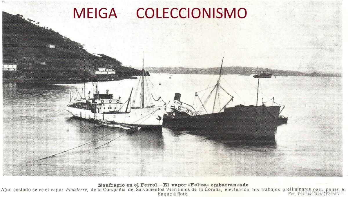Sammelleidenschaft Andere Papierartikel: �Q722 - [A&Ntilde;O 1909]. FERROL. NAUFRAGIO DE BARCO. CORU&Ntilde;A. GALICIA. [LEER DESCRIPCRIPCION.].