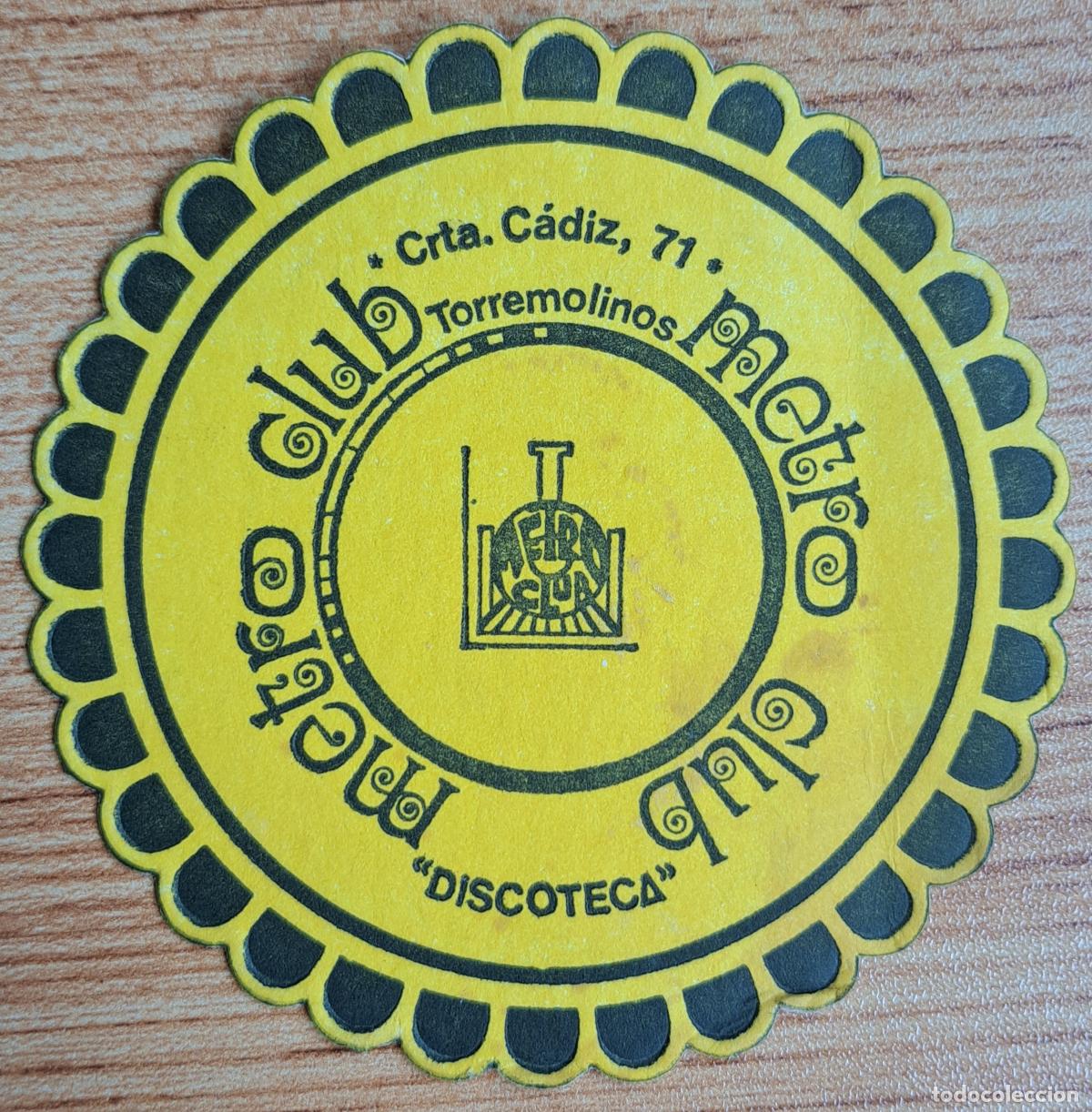 Otros Art&iacute;culos de Coleccionismo en Papel: Posavasos Discoteca Metro Club - Torremolinos (M&aacute;laga)