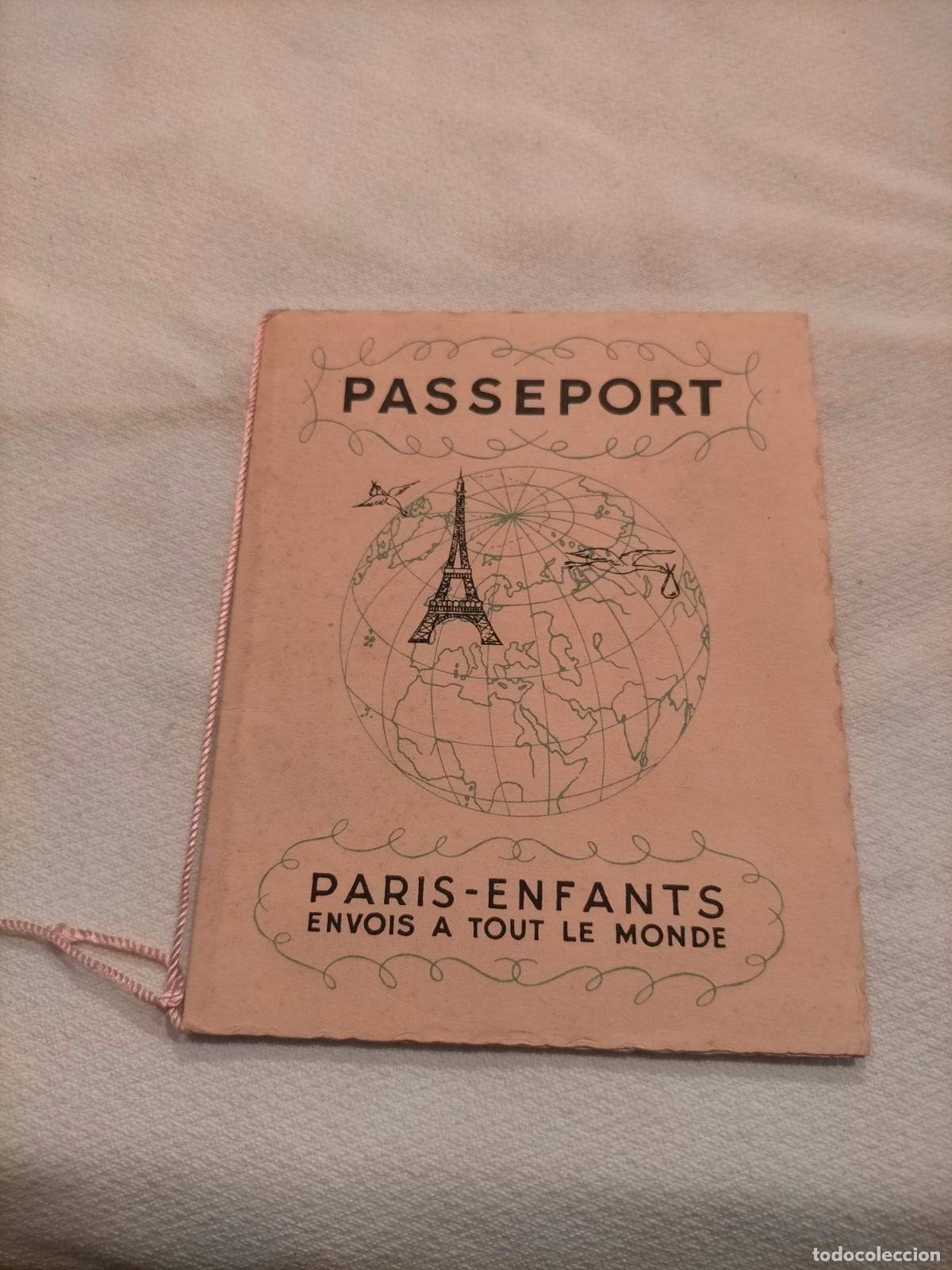 Otros Art&iacute;culos de Coleccionismo en Papel: Passeport Paris enfants envois a tout le monde Amparo Cano Paris pasaporte