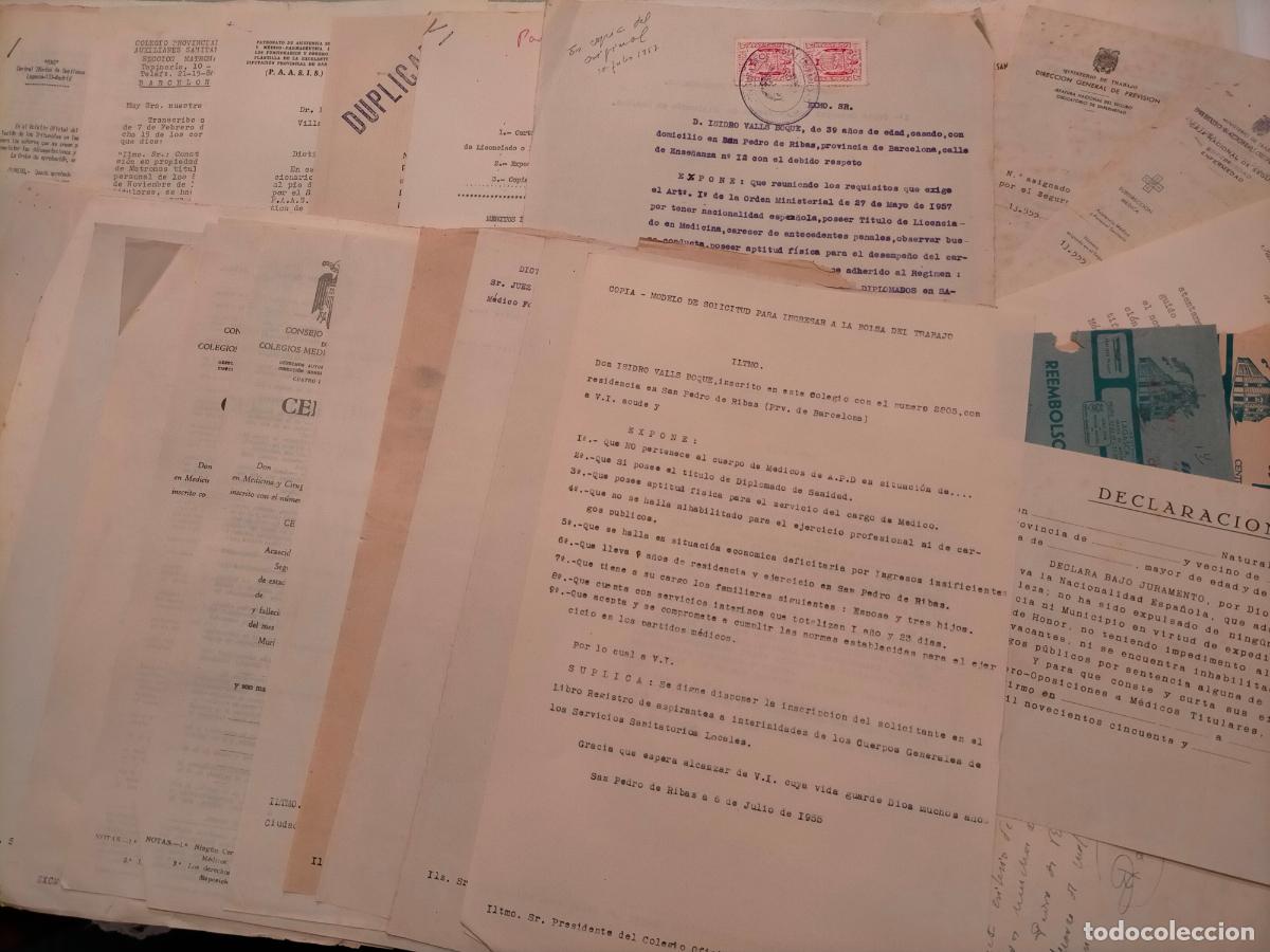 Otros Art&iacute;culos de Coleccionismo en Papel: Lote de documentos familiares antiguos Pons Vilanova i la Geltr&uacute; m&eacute;dicos defunci&oacute;n Sant Feliu