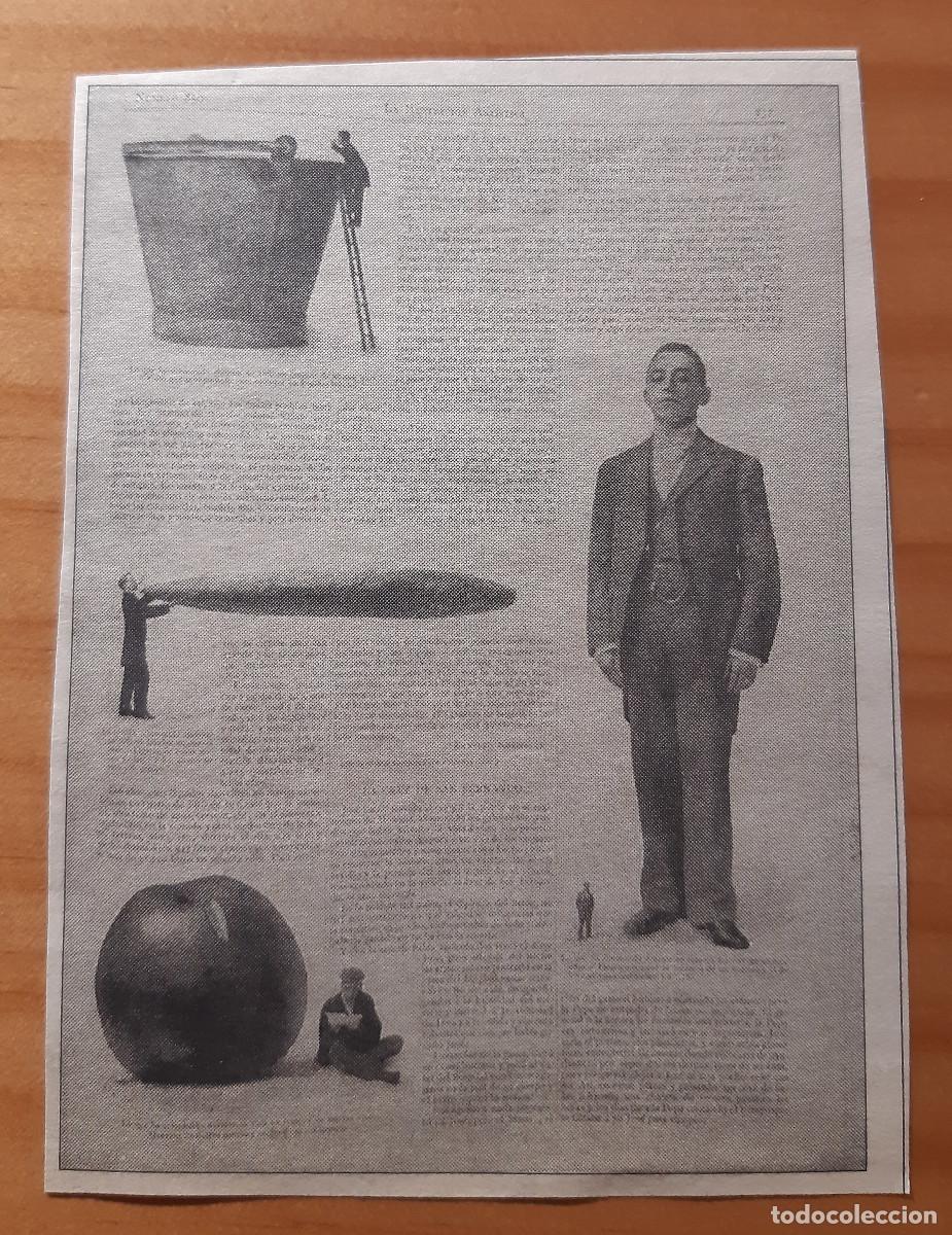 Otros Art&iacute;culos de Coleccionismo en Papel: RECORTE DE REVISTA - REPRODUCCI&Oacute;N P&Aacute;GINA HOMBRE PEQUE&Ntilde;O - PERFECTO ESTADO