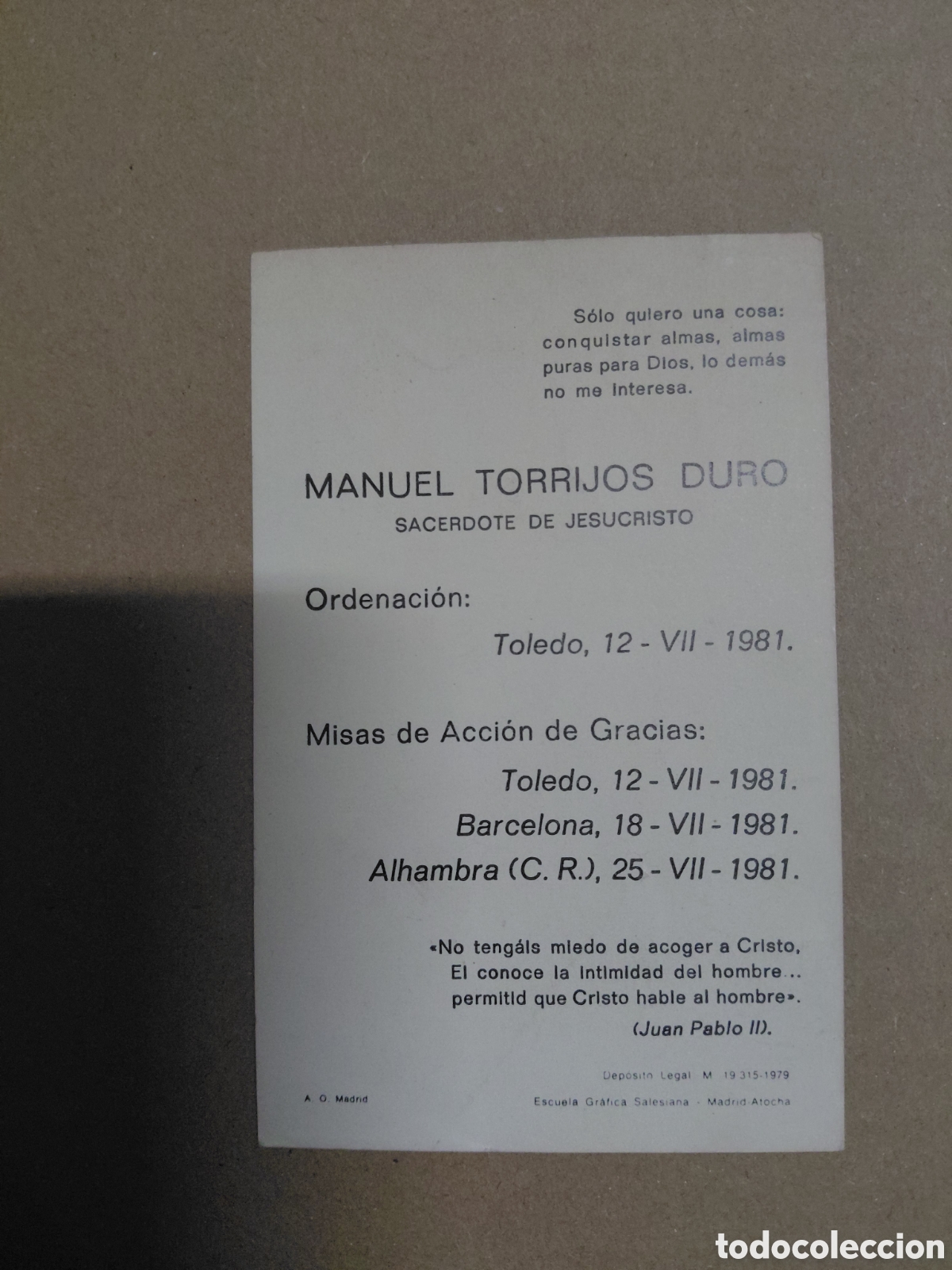 Otros art&iacute;culos de coleccionismo en papel: Estampas recordatorios - Foto 4