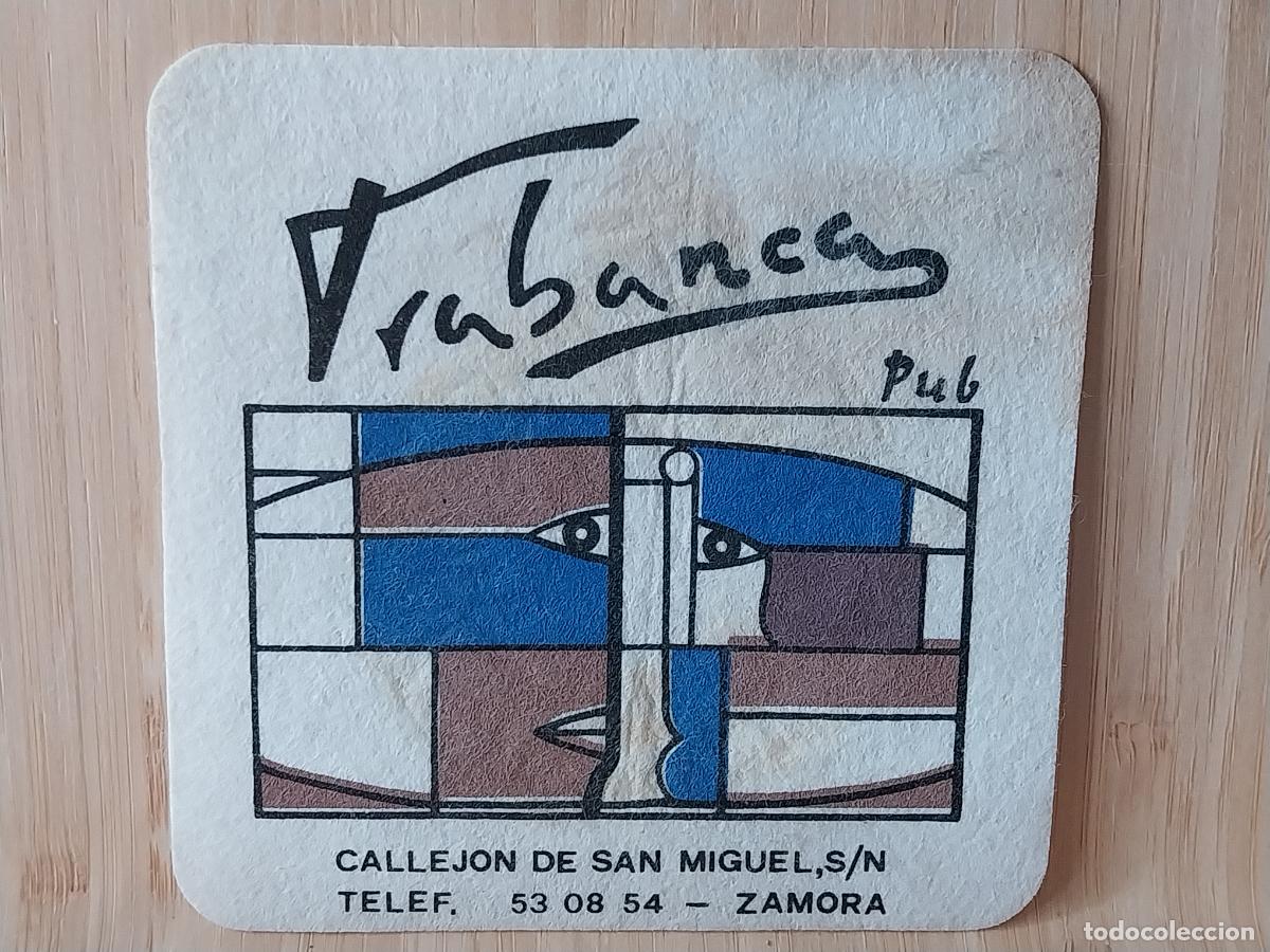 Otros Art&iacute;culos de Coleccionismo en Papel: TRABANCA PUB ZAMORA CALLEJON SAN MIGUEL POSAVASOS COASTER FIELTRO 10CMS VINTAGE USADO ORIGINAL**