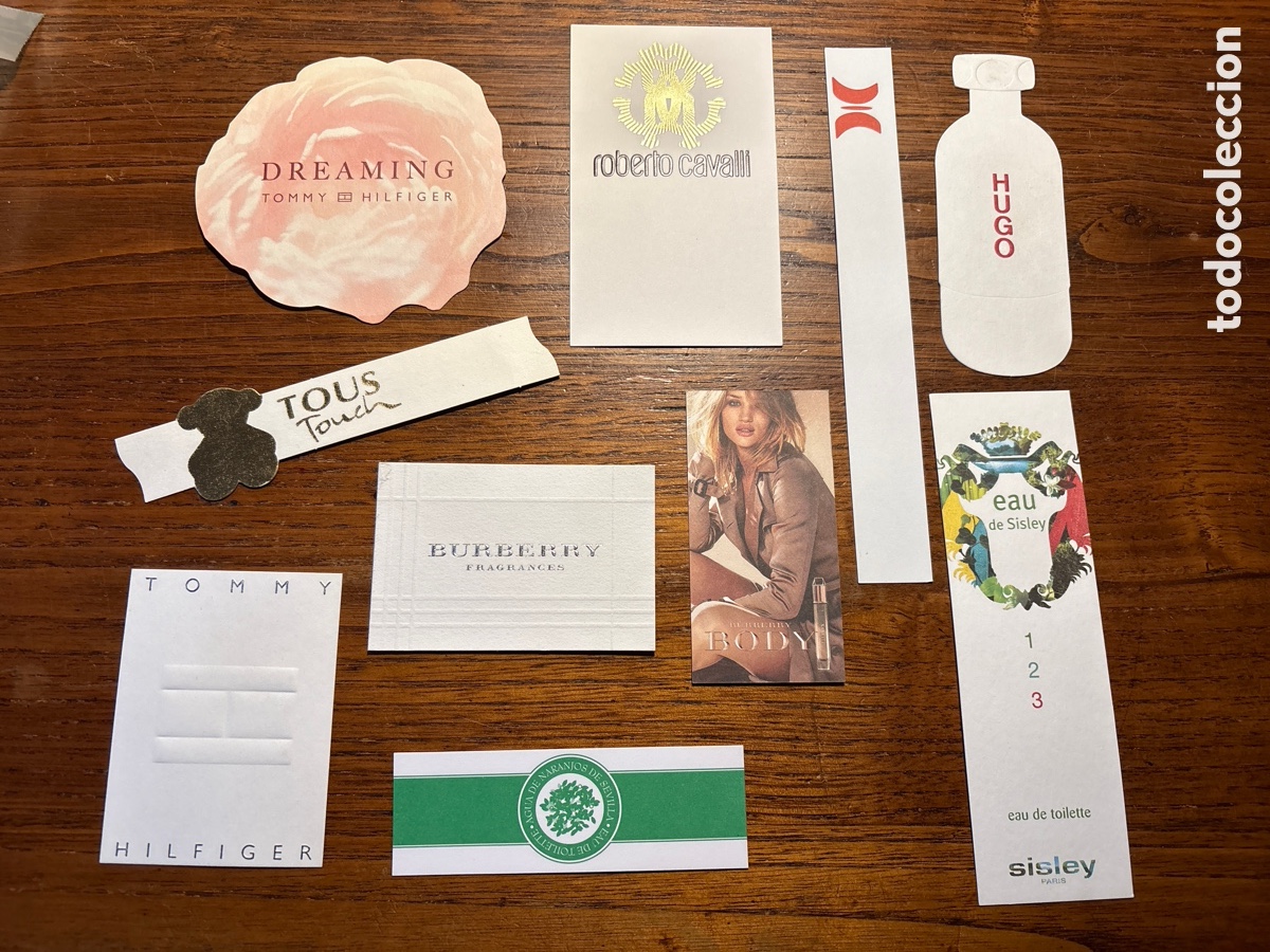 Otros Art&iacute;culos de Coleccionismo en Papel: LOTE DE 10 SECANTES DE PERFUME ( ETIQUETA PROBADOR OLOR )