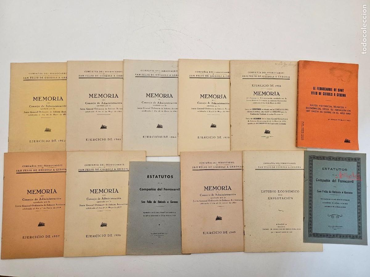 Altri oggetti di carta: LOTE FERROCARRIL SANT FELIU GUIXOLS, GIRONA