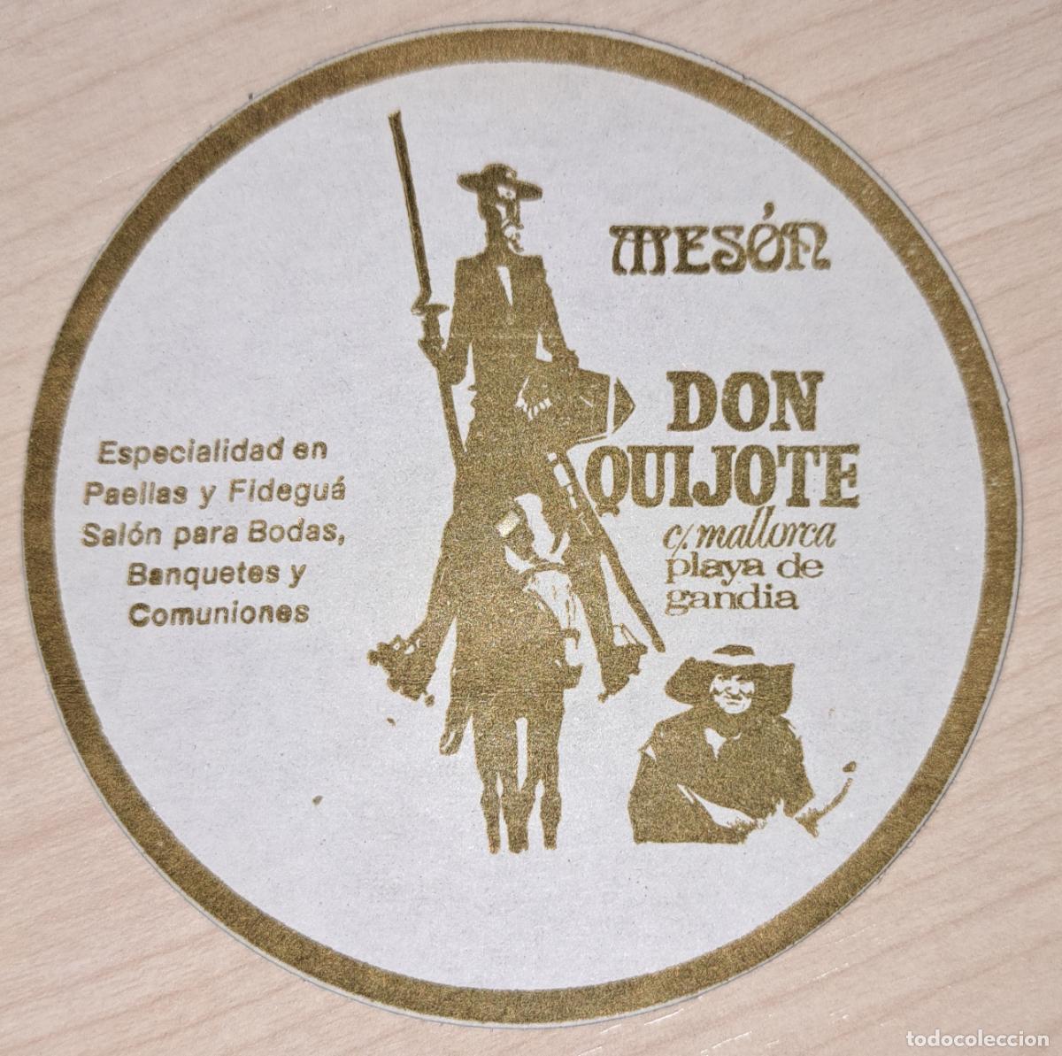 Otros Art&iacute;culos de Coleccionismo en Papel: Posavasos Mes&oacute;n Don Quijote - Gandia (Valencia)