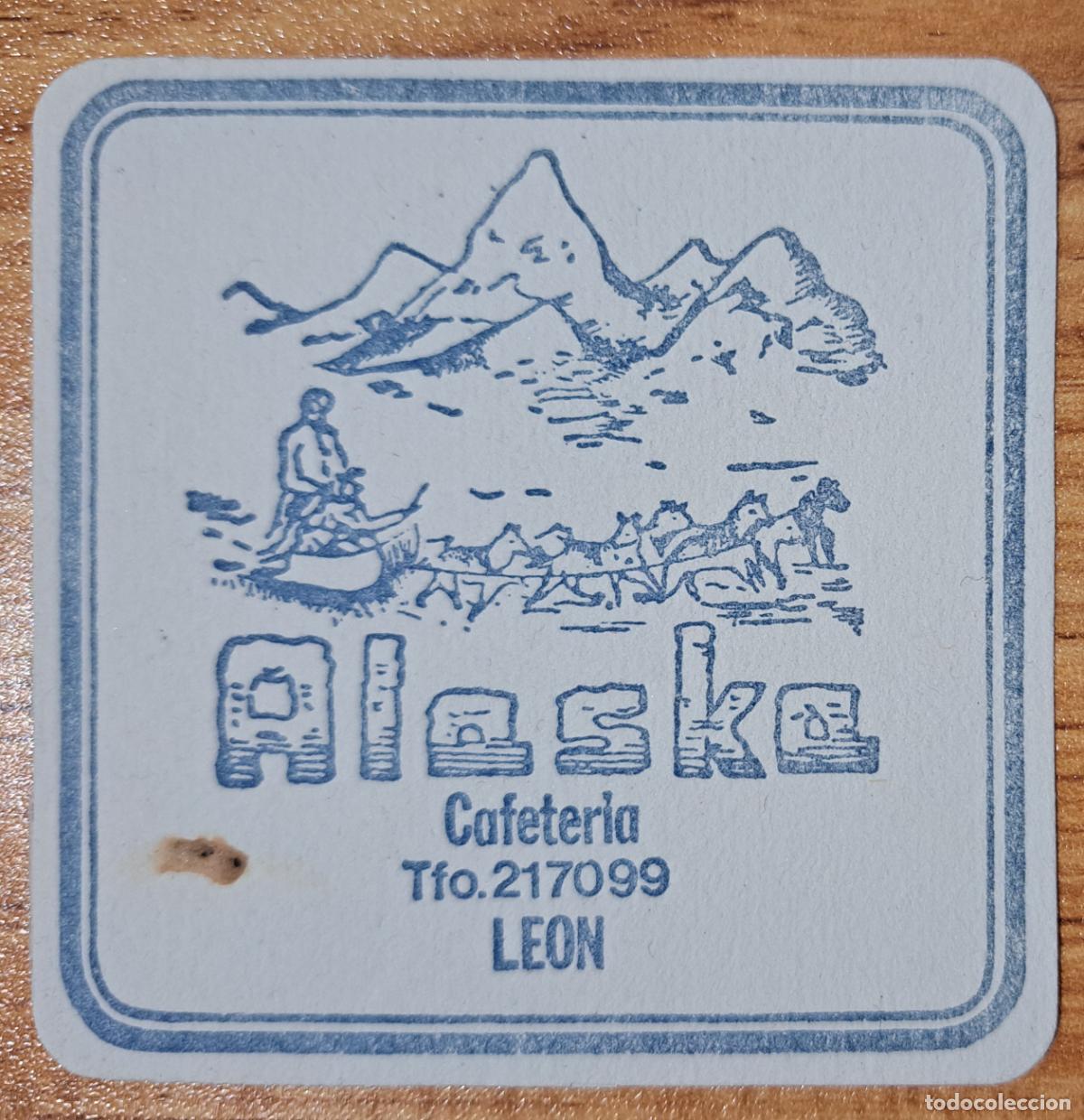Otros Art&iacute;culos de Coleccionismo en Papel: Posavasos Cafeteria Alaska - Le&oacute;n (Le&oacute;n)