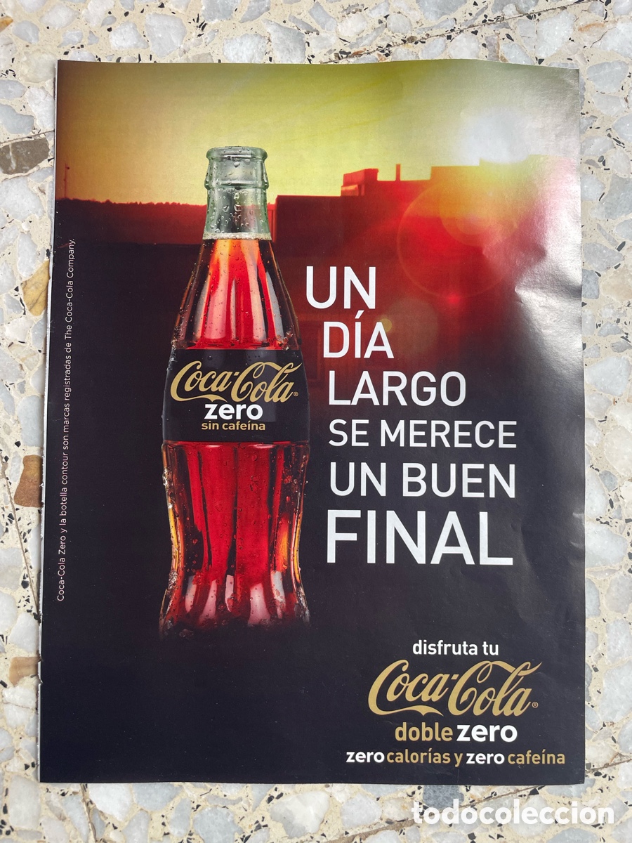 Otros art&iacute;culos de coleccionismo en papel: Publicidad Coca-Cola Zero ( hoja de revista )
