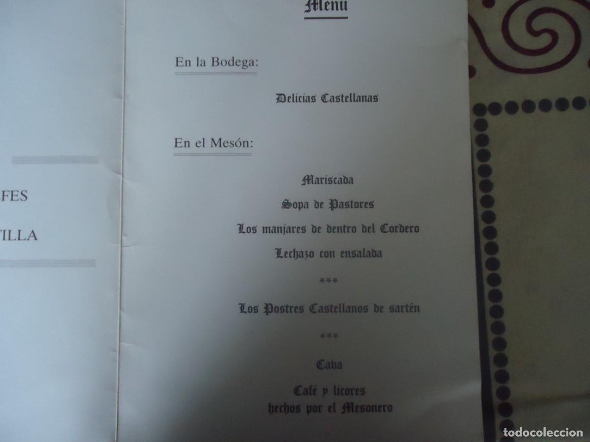 Otros art&iacute;culos de coleccionismo en papel: MENU NAVIDAD DEL MESON DE LA VILLA - Foto 3