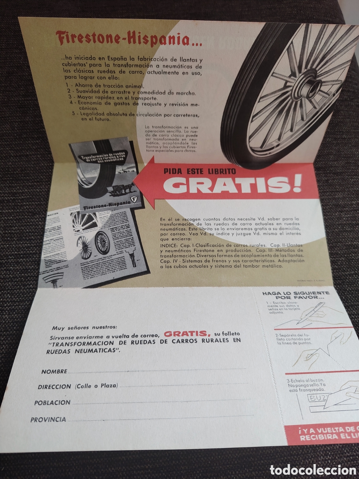 Otros art&iacute;culos de coleccionismo en papel: Cat&aacute;logo Firestone-Hispania - Foto 6
