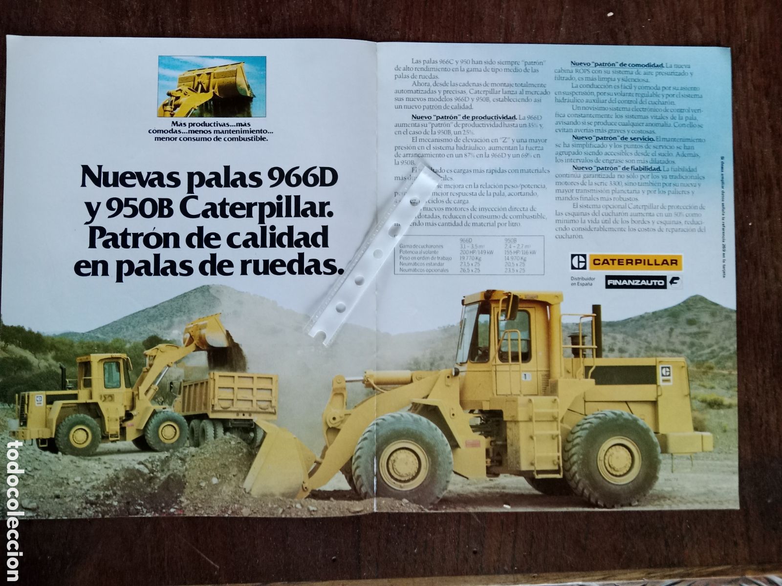 Sammelleidenschaft Andere Papierartikel: Publicidad maquinaria palas Caterpillar