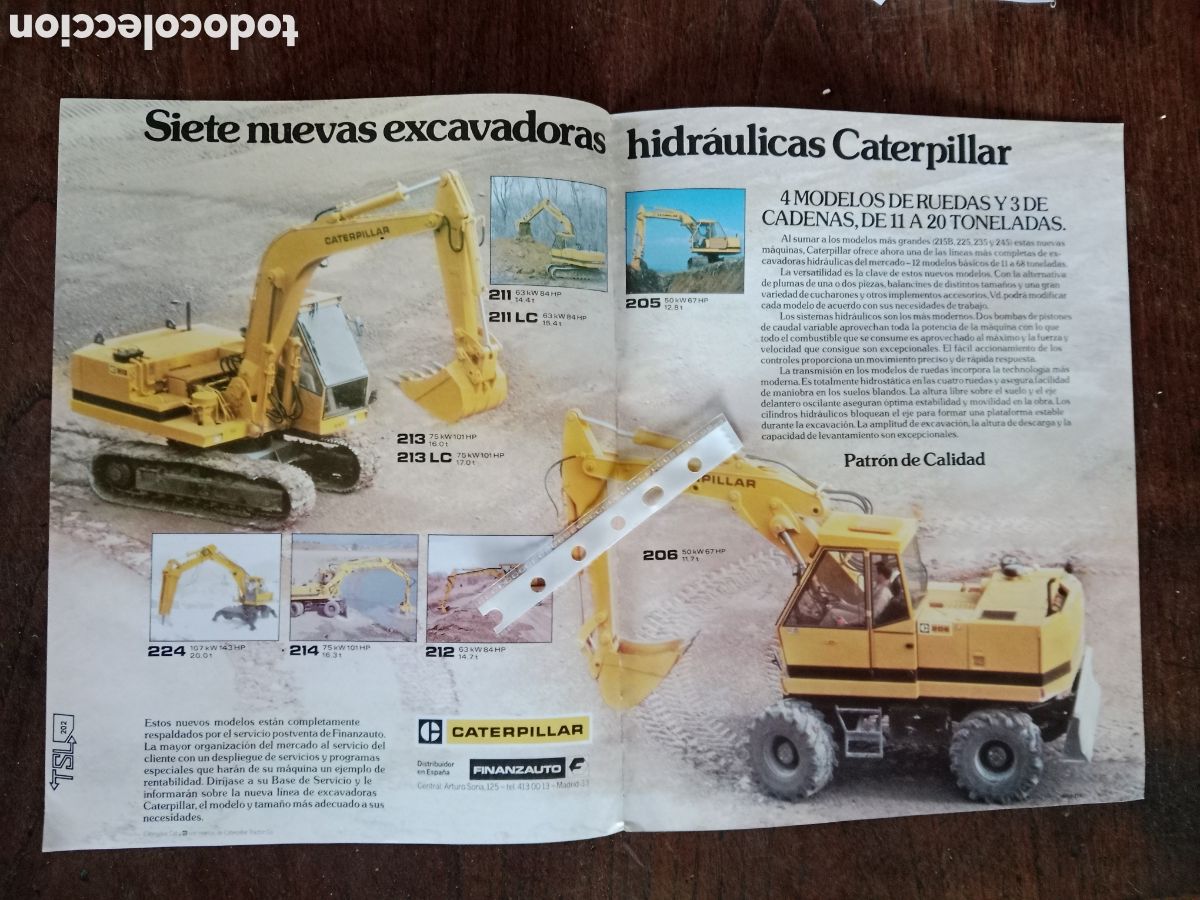 Sammelleidenschaft Andere Papierartikel: Publicidad maquinaria excavadoras Caterpillar