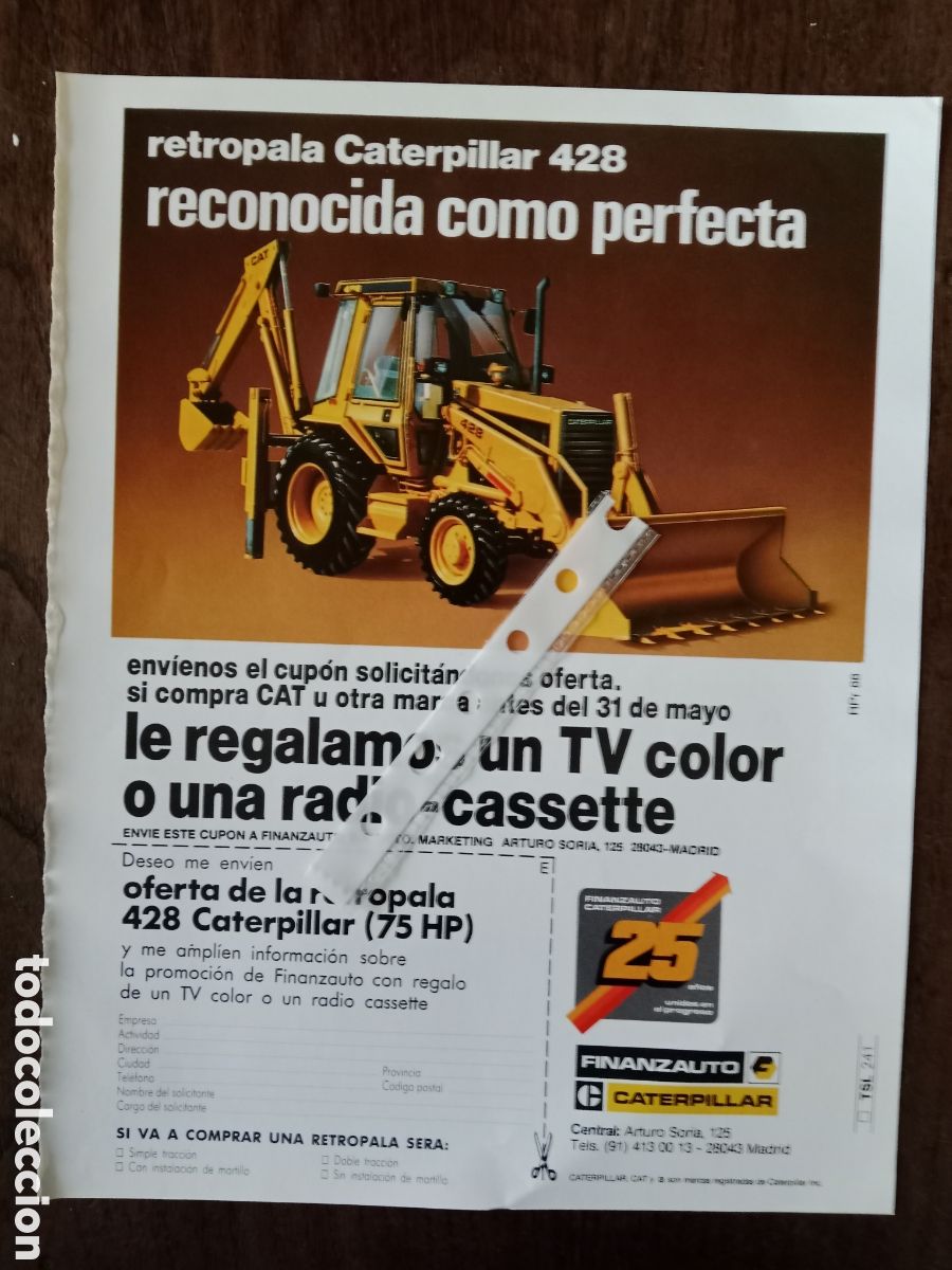 Paper Collecting Others: Publicidad maquinaria excavadoras Caterpillar