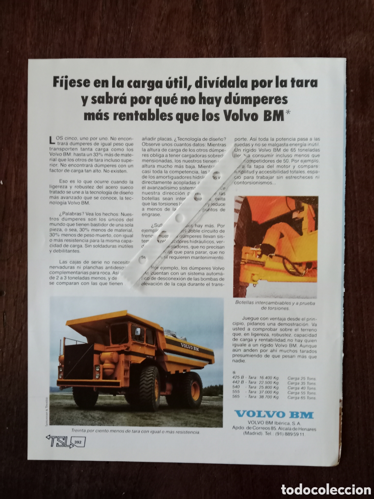 Paper Collecting Others: Publicidad maquinaria dumpers Volvo Bm