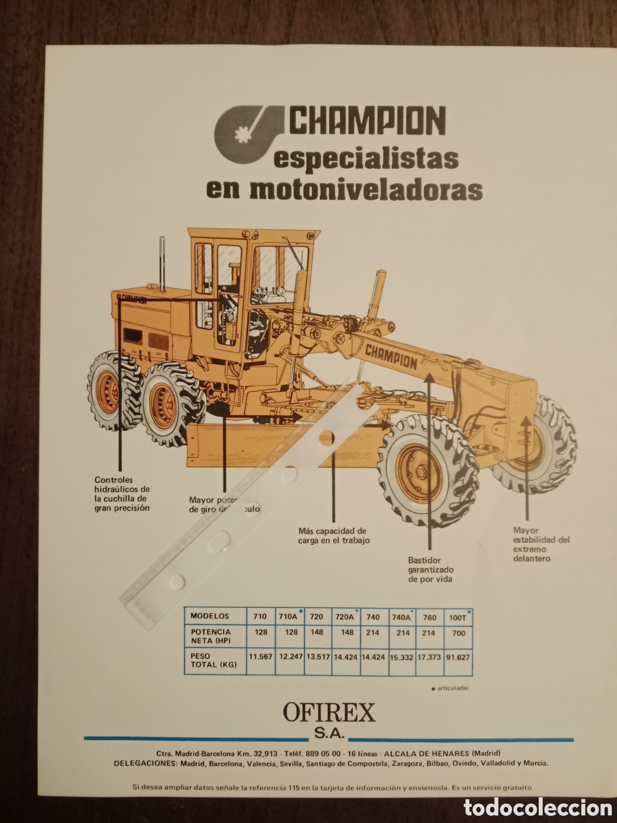 Paper Collecting Others: Publicidad maquinaria motoniveladora champion