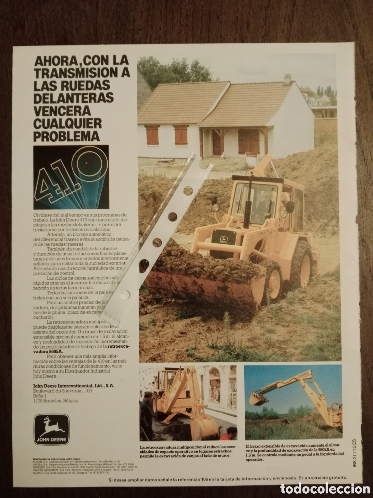 Paper Collecting Others: Publicidad maquinaria retroexcavadora John Deere