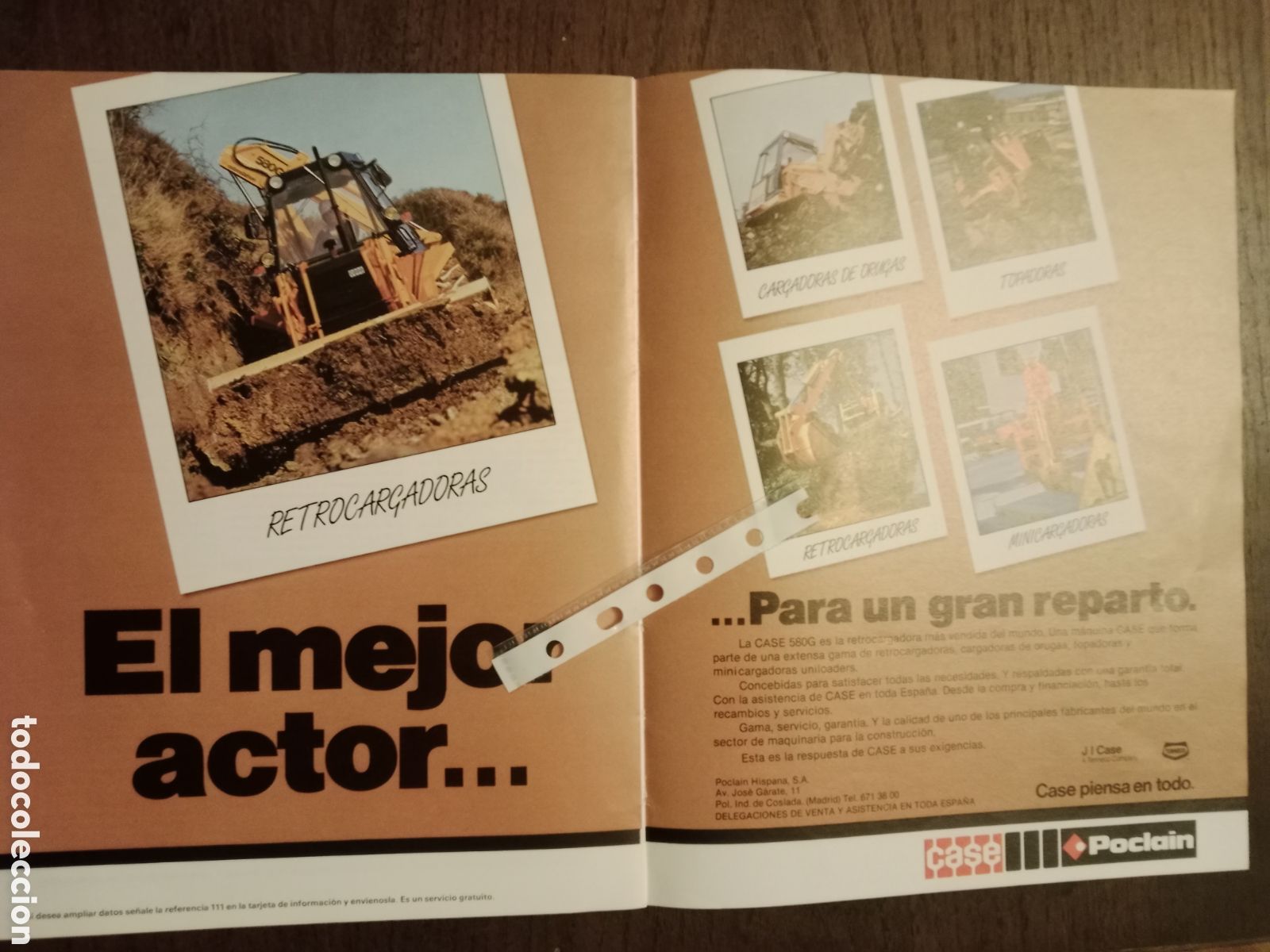 Paper Collecting Others: Publicidad maquinaria retroexcavadora case poclain