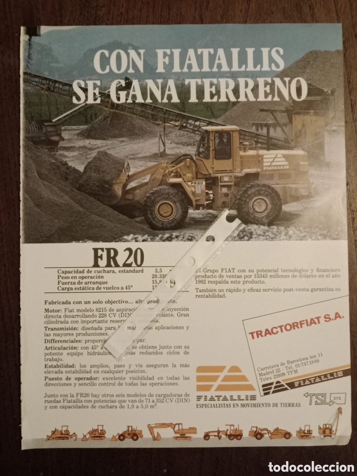 Paper Collecting Others: Publicidad maquinaria cargadora Fiat fiatallis