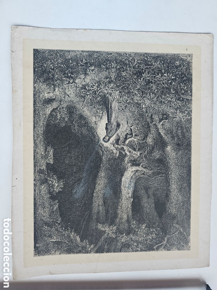 Collectionnisme Papier divers: Grabado del s.XIX de Gustave Dor&eacute; Hall&aacute;bame a la mitad de la carrera de nuestra vida