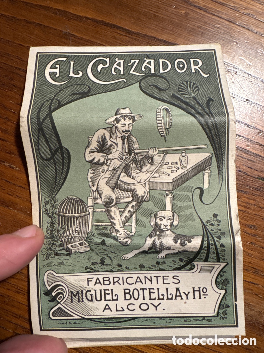 Otros art&iacute;culos de coleccionismo en papel: ESTUCHE DE PAPEL DE FUMAR EL CAZADOR ( MIGUEL BOTELLA Y H* ALCOY)
