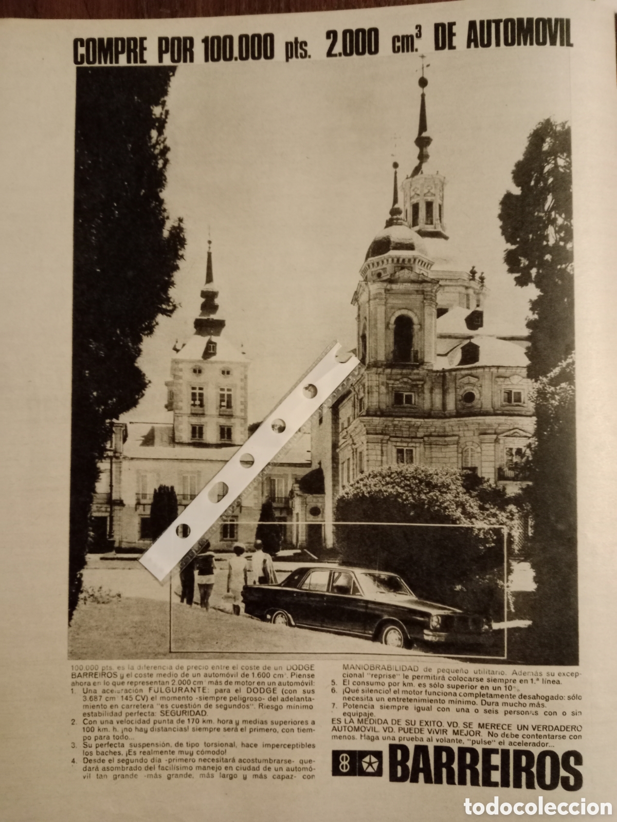 Outros artigos de papel: Publicidad autom&oacute;vil Dodge Dart Barreiros de 1966